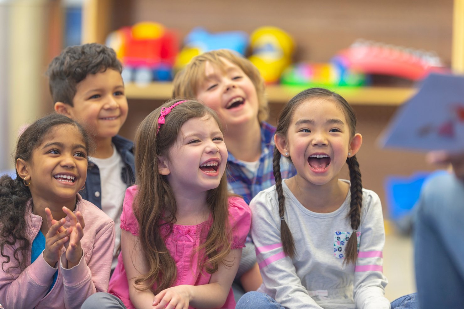 Kids listening to a story